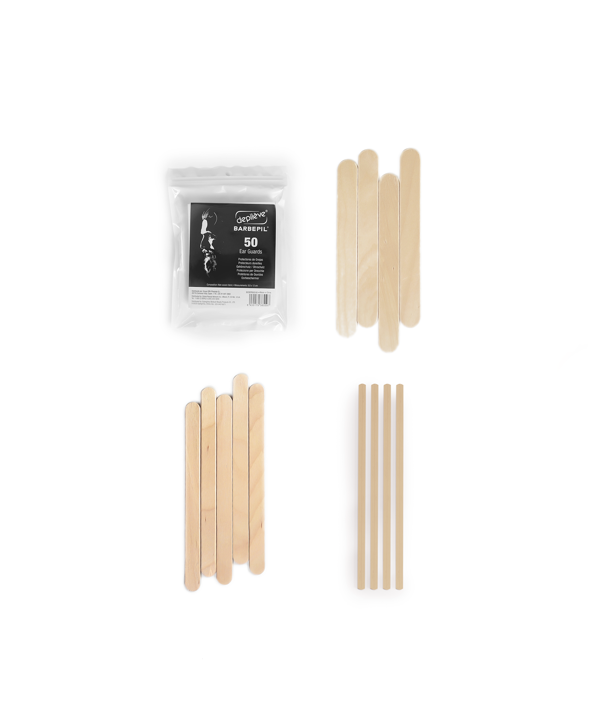  Depileve Wooden Facial Applicators -Wood Sticks for